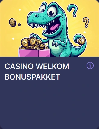Casino welkomstbonuspakket met dinosaurus en munten
