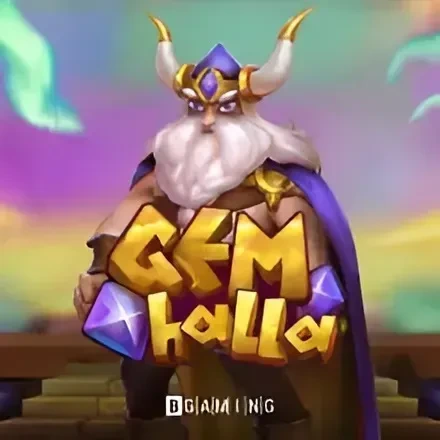 Gemhalla slot met tovenaar en edelstenen