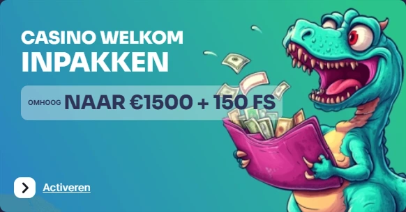 Casino welkomstbonus tot €1500 en 150 free spins